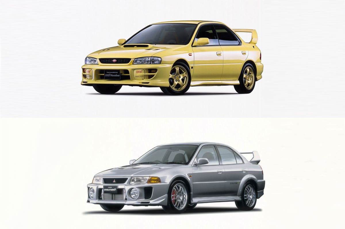 Autos Subaru WRX y Mitsubishi Evo